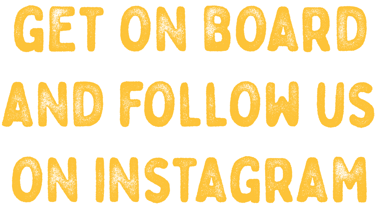 get on board and follow us on instagram
